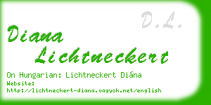diana lichtneckert business card