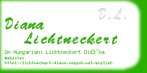 diana lichtneckert business card